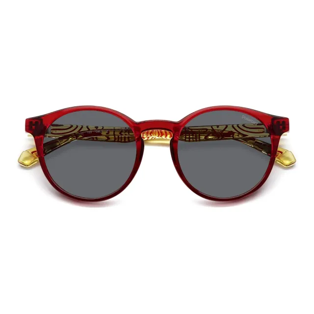 Polaroid 8061/S Kinder Sonnenbrille Rot-Gelb polarisiert