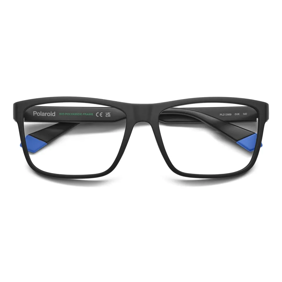 Polaroid PLD D569 Brille Matt-Schwarz-Blau 57-16-140 leicht