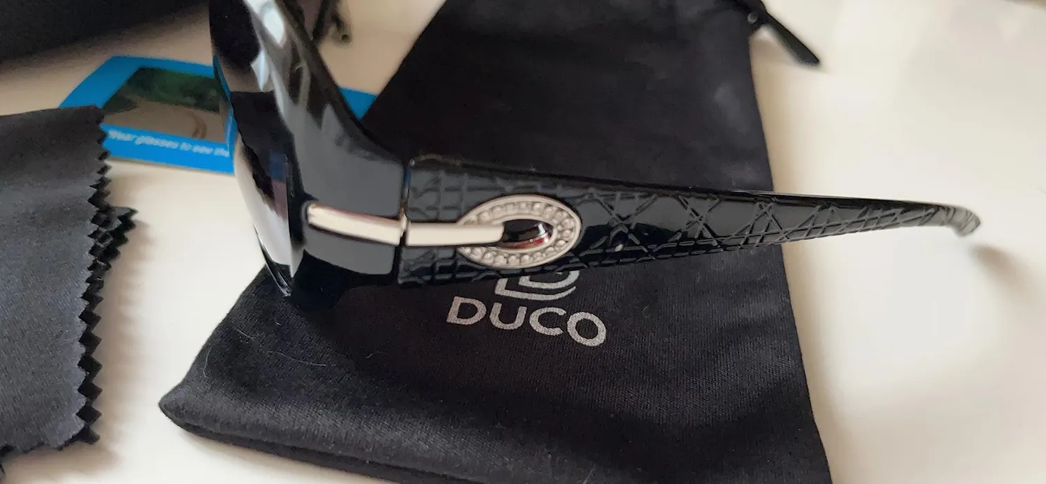 DUCO 6214 Sonnenbrille Damen Schwarz Retro UV400