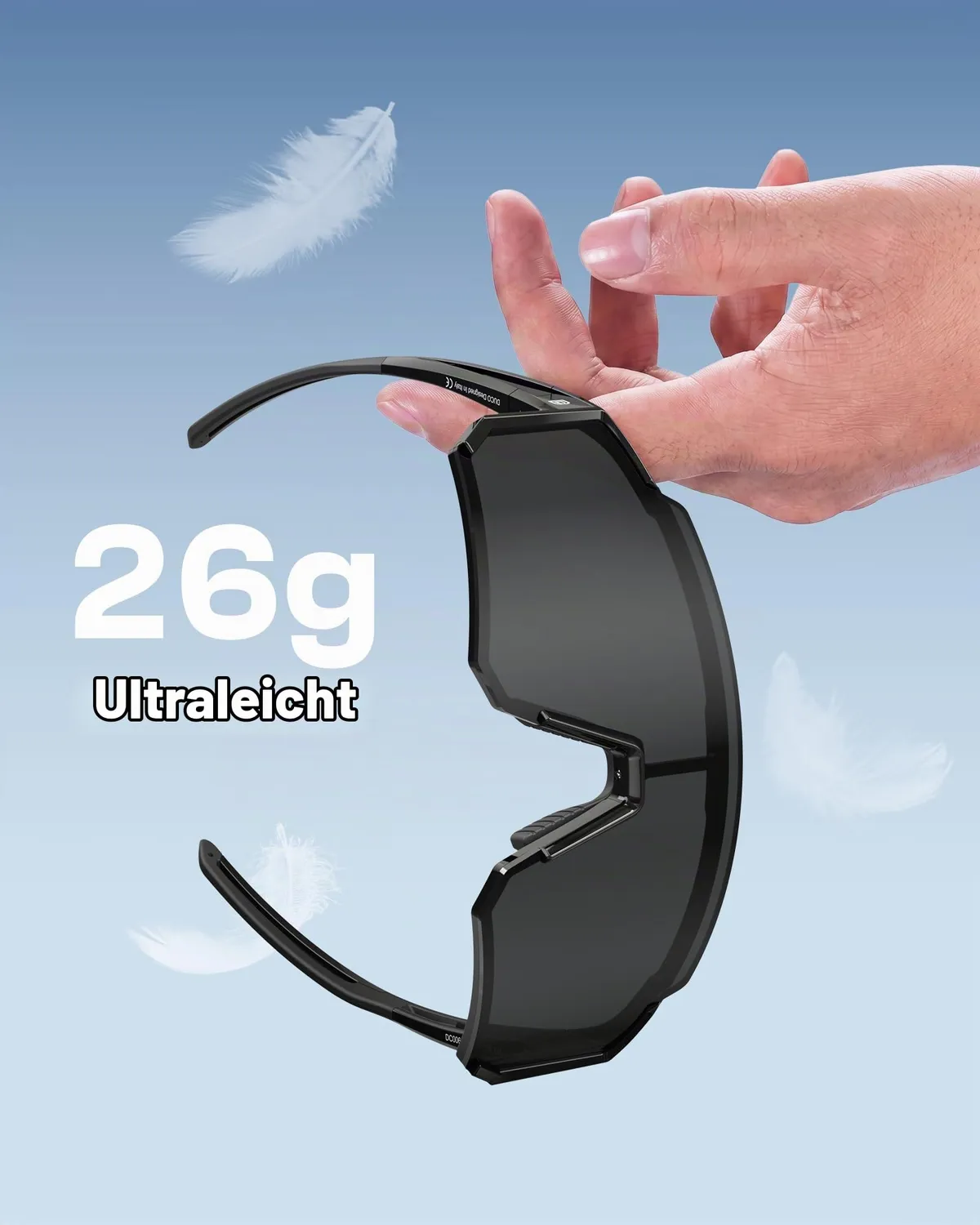 DUCO DC0068 Sport-Sonnenbrille schwarz-grau polarisiert