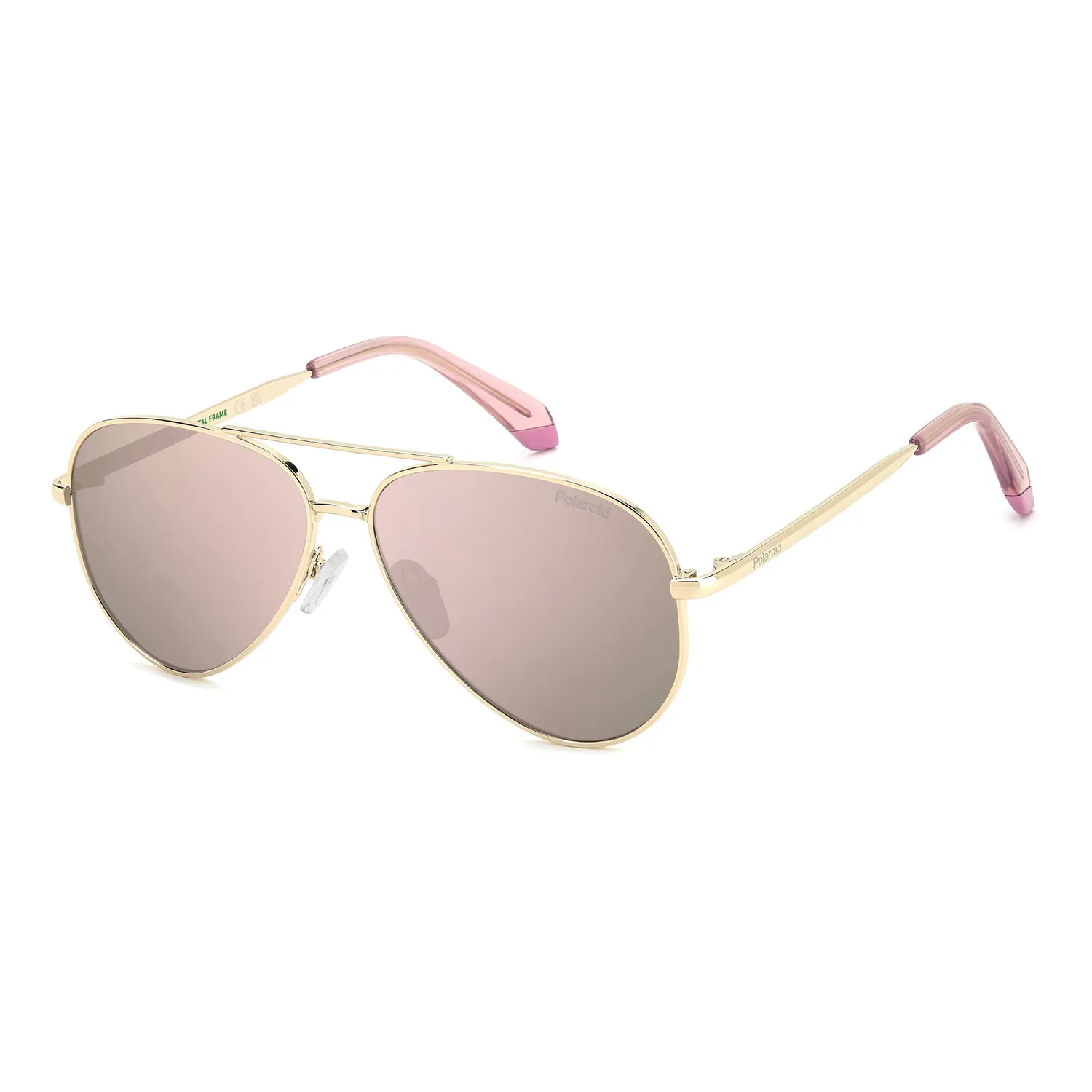 Polaroid PLD 8073/S Teen-Sonnenbrille Gold-Rosa 55-12-135 polarisiert