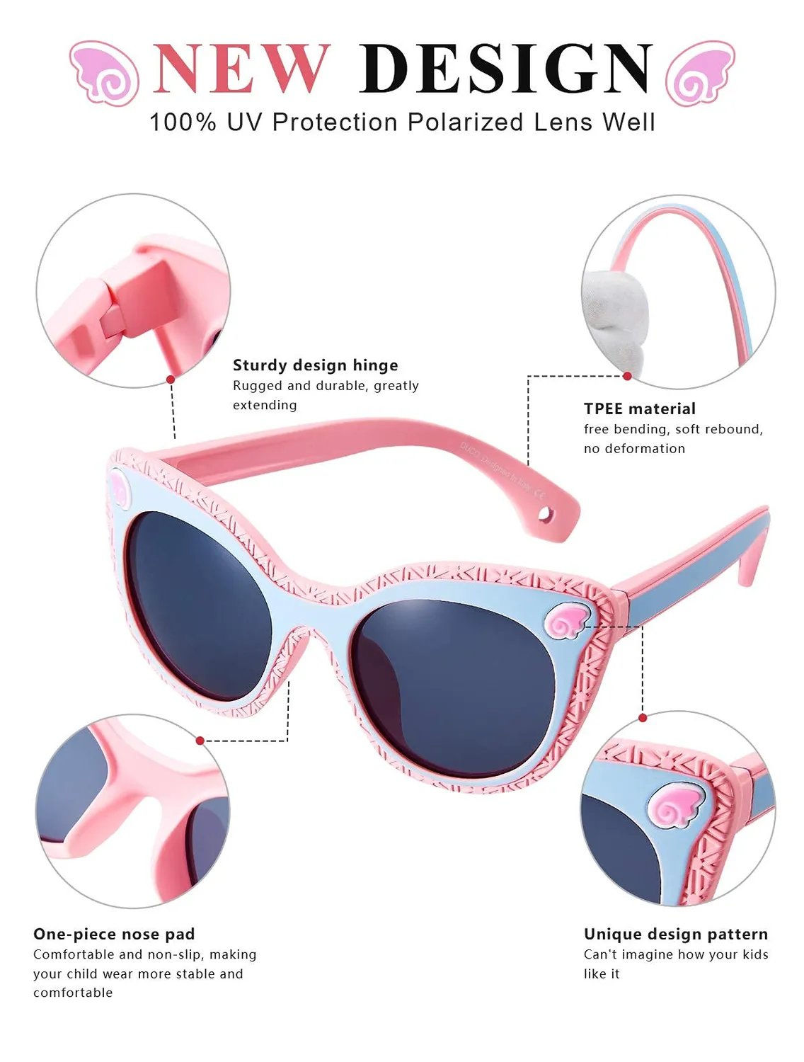 DUCO Kids Sport Sonnenbrille polarisiert 6-12 Jahre