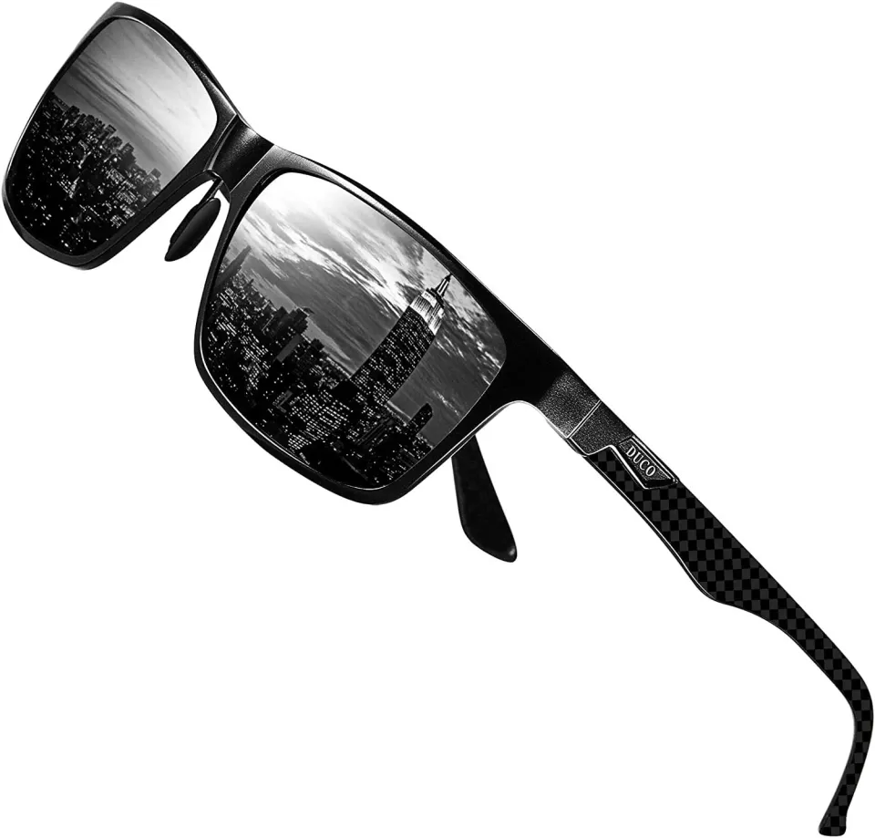 DUCO 8206 Sonnenbrille Metall schwarz grau polarisiert