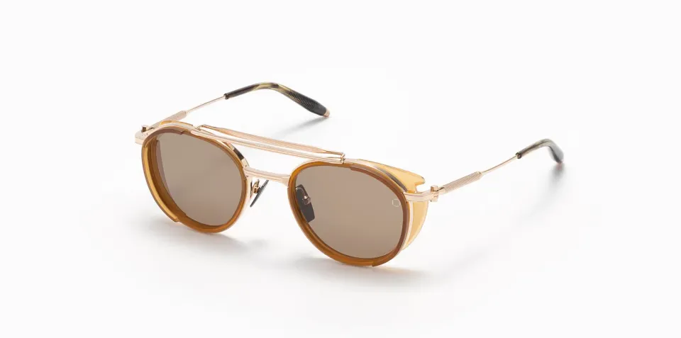 Akoni Horizon Skymapper Sonnenbrille Brushed White Gold Gletscher