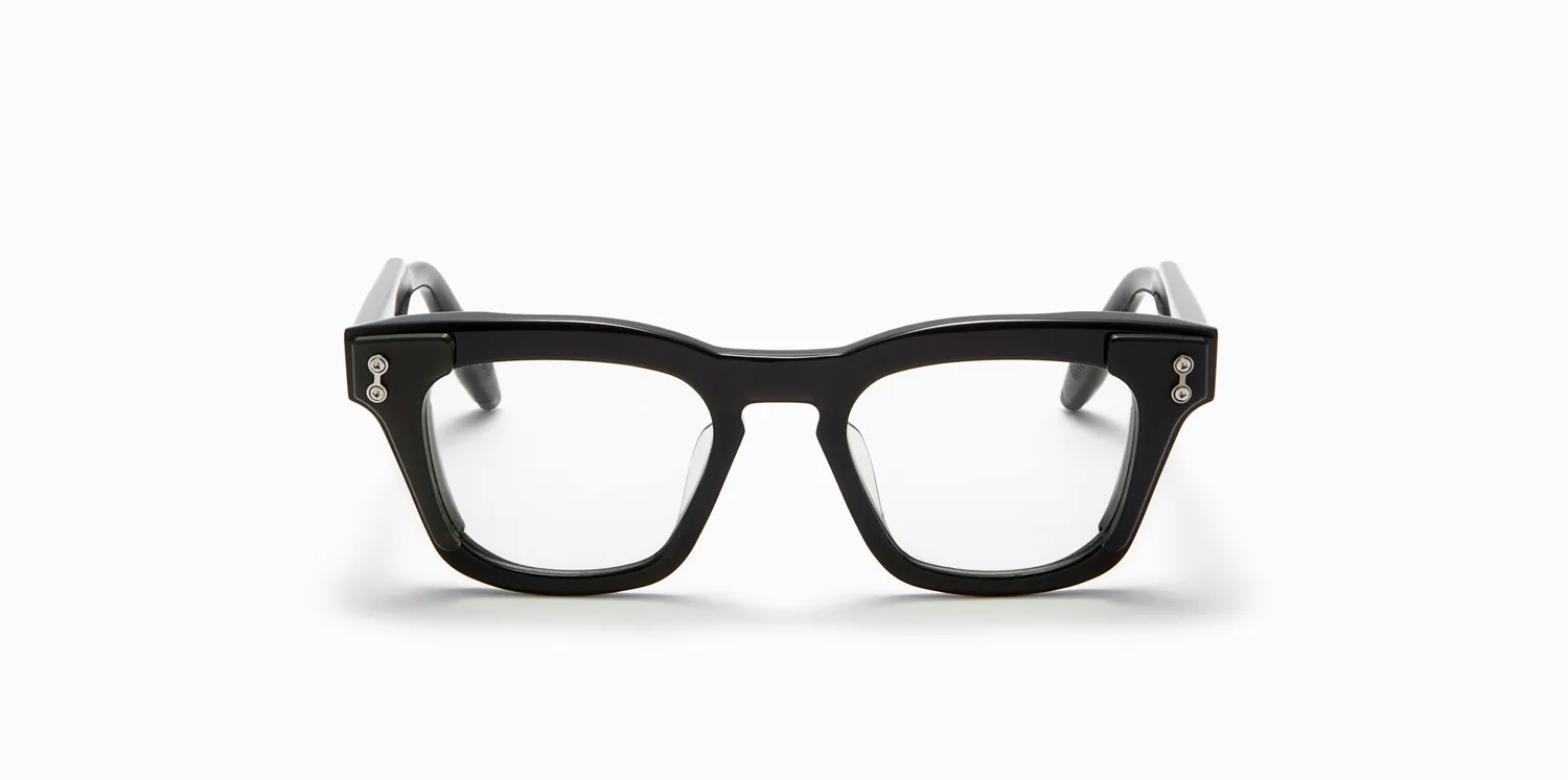 Akoni Etere Ara Rx Brille Crystal Black Acetat 49