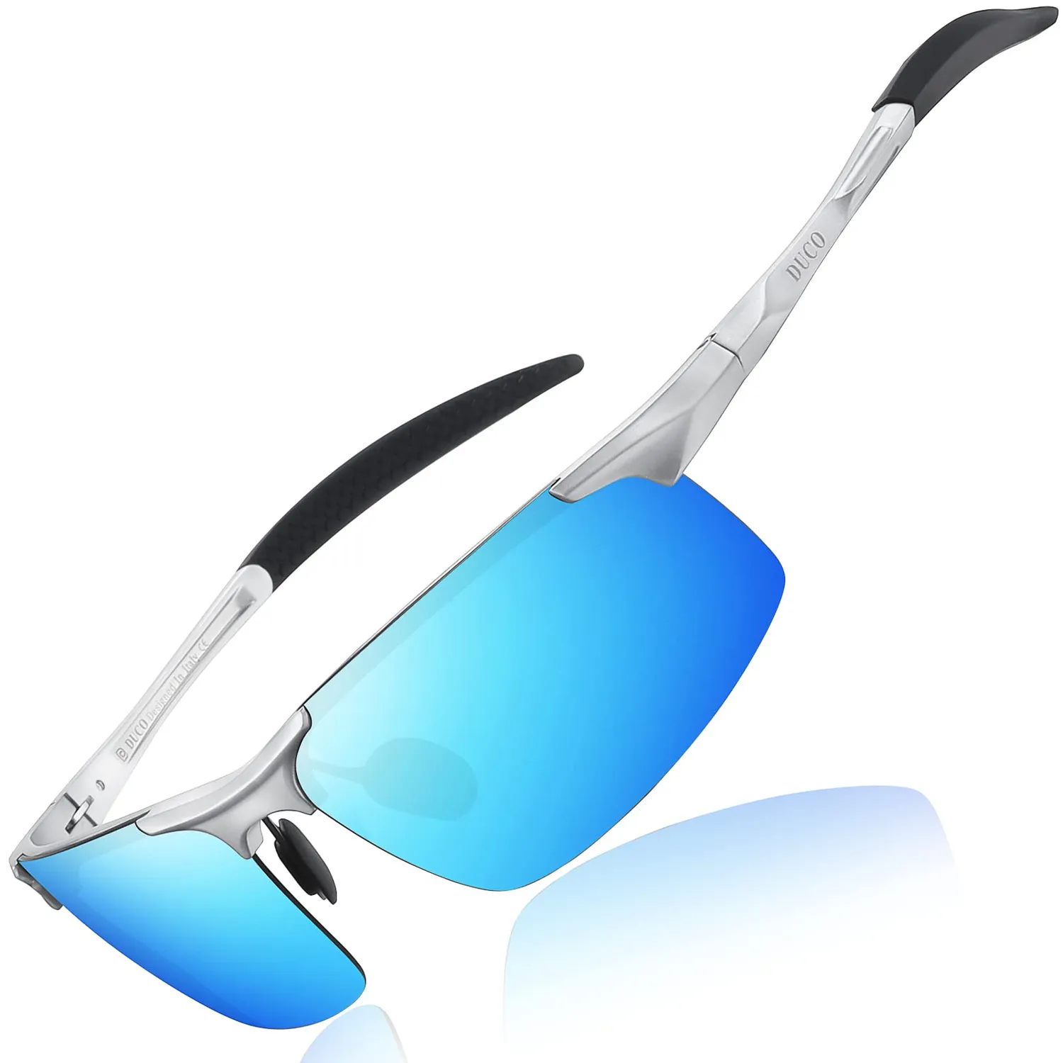 DUCO 8177S Herren Sportbrille polarisiert Grau
