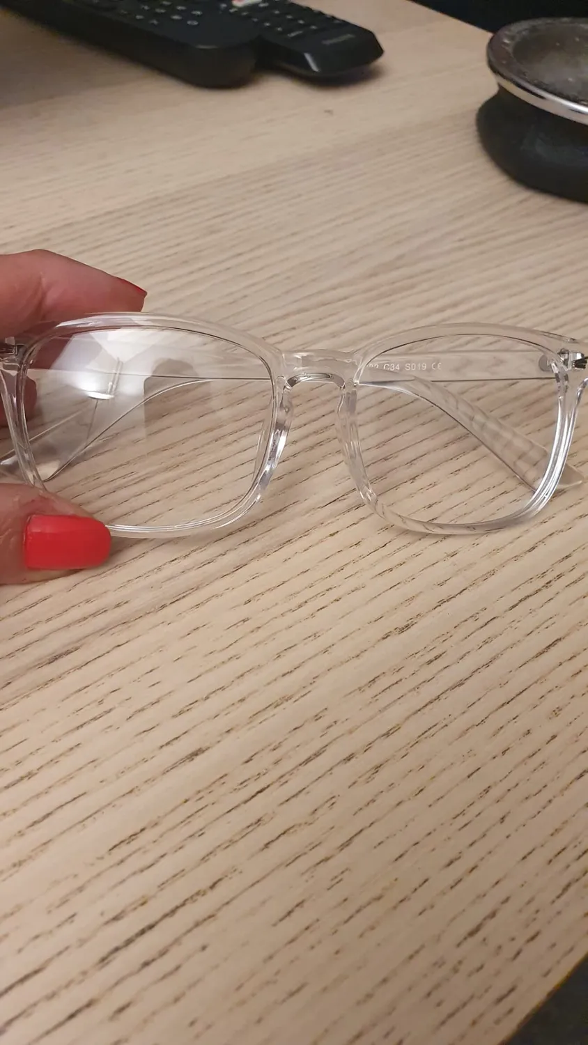 GQUEEN PE2 Hornbrille Transparent ohne Stärke