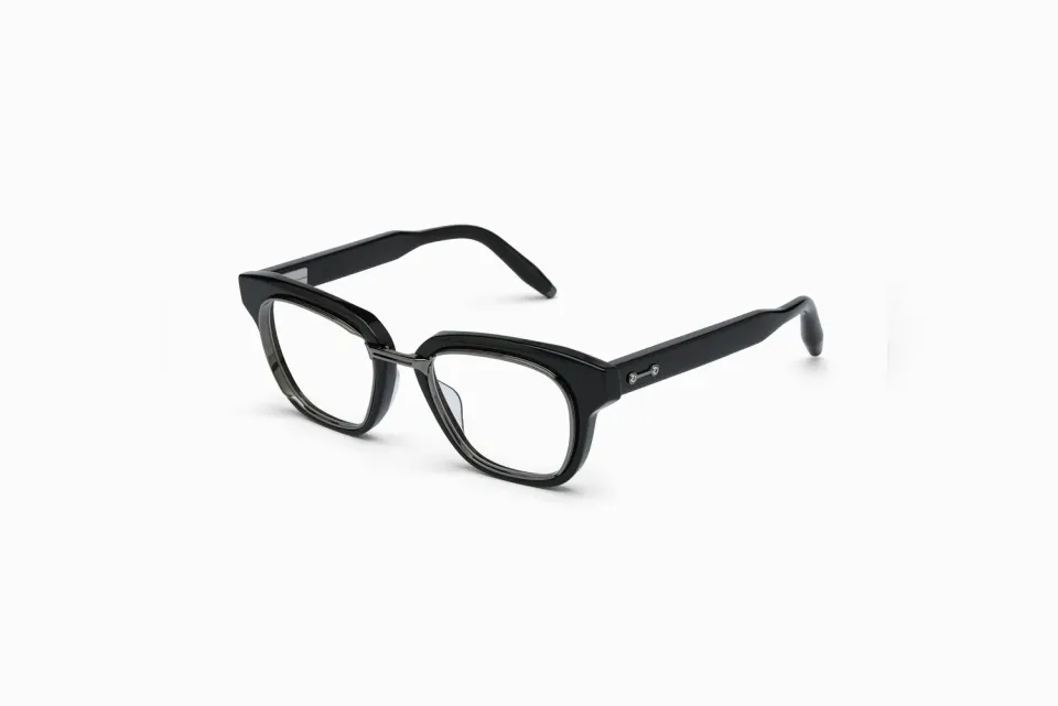 Akoni Delta Apollo Rx Brille Schwarz Titan Acetat