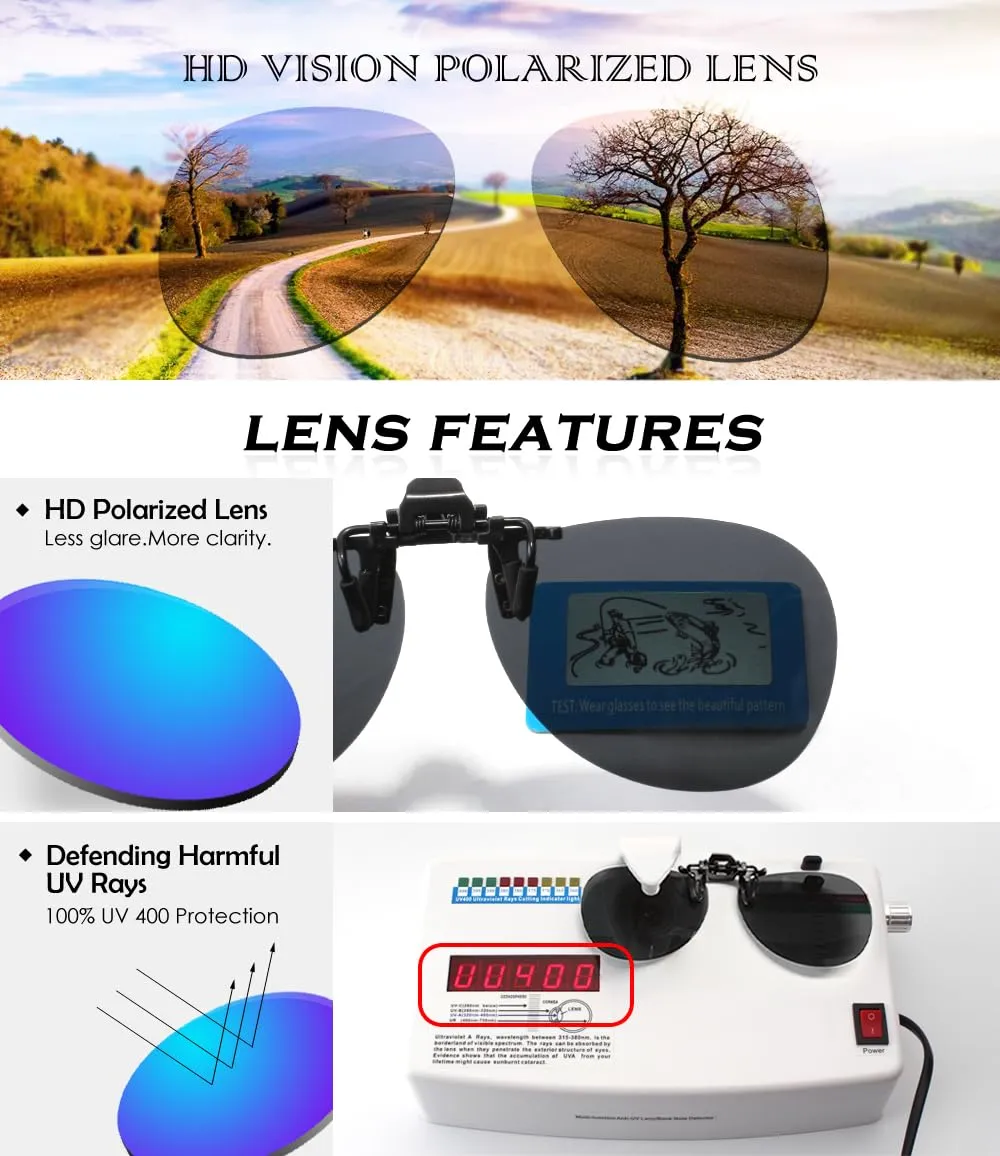 GQUEEN JP94 Clip-On Sonnenbrille polarisiert