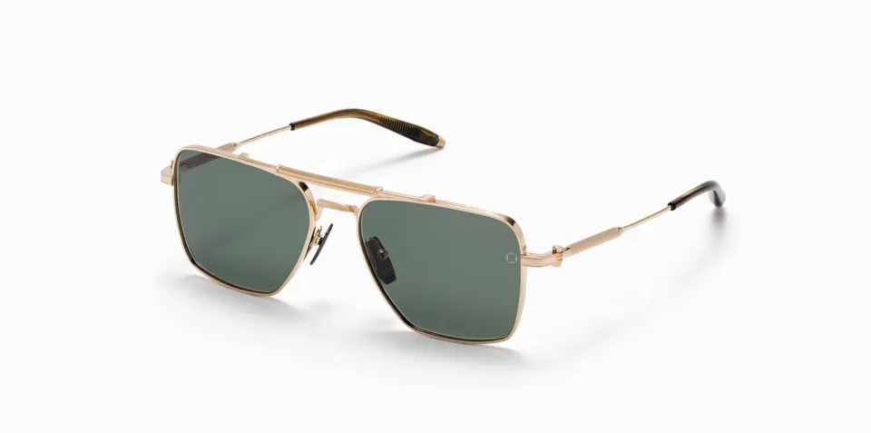 Akoni Etere Eos Sonnenbrille Brushed White Gold polarisiert