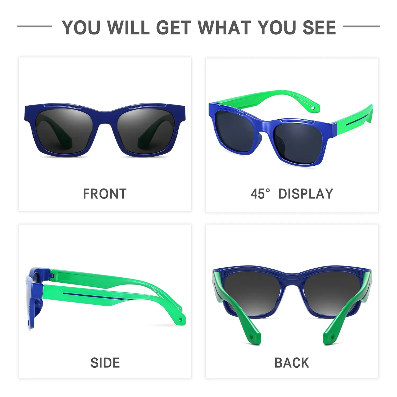DUCO K019 Kids Sonnenbrille flexibel polarisiert