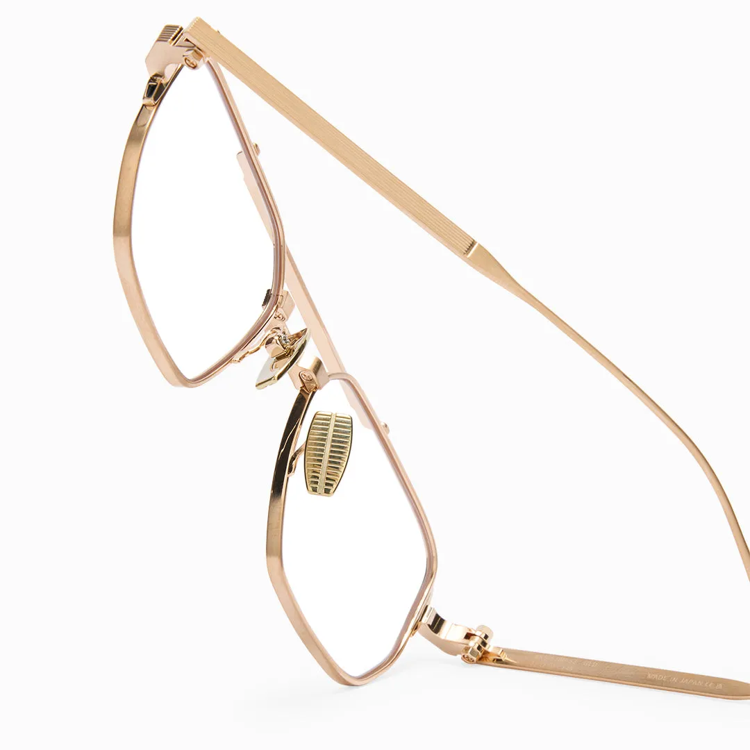 Akoni Proteus Rx Delta Brille Brushed 12k Gold Titan Leicht