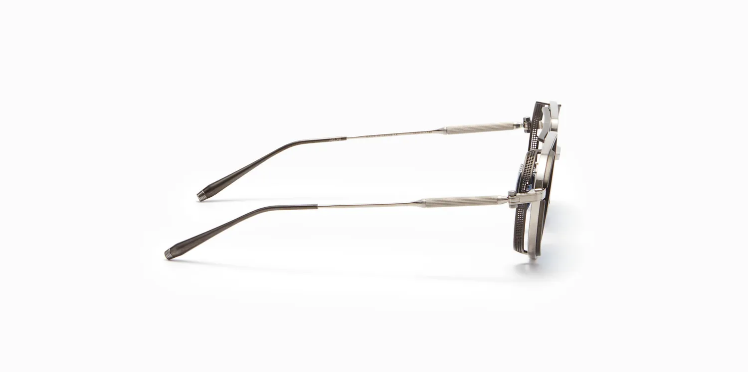 Akoni Horizon Skyracer Sonnenbrille Silber Titan Aviator