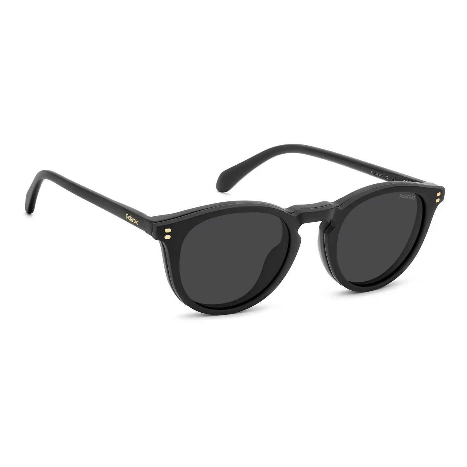 Polaroid PLD D638/C Brille Mattschwarz mit Sonnenclip