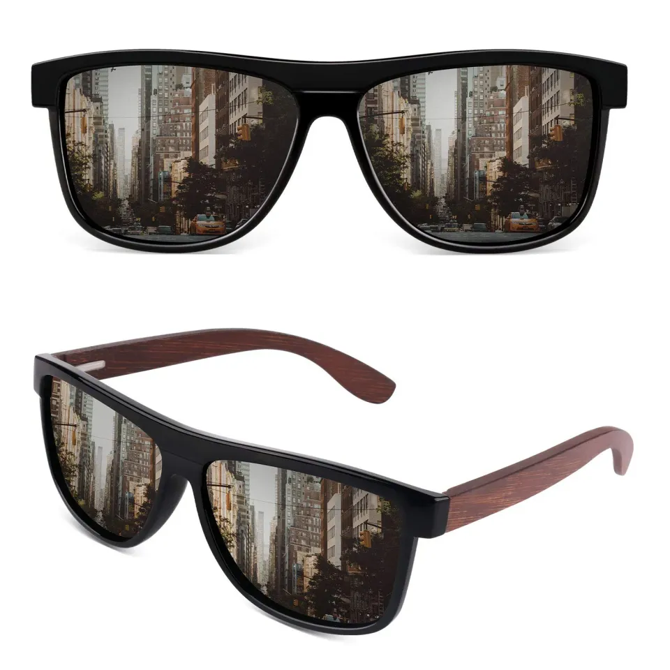 GQUEEN MOS07 Holz Sonnenbrille polarisiert UV400