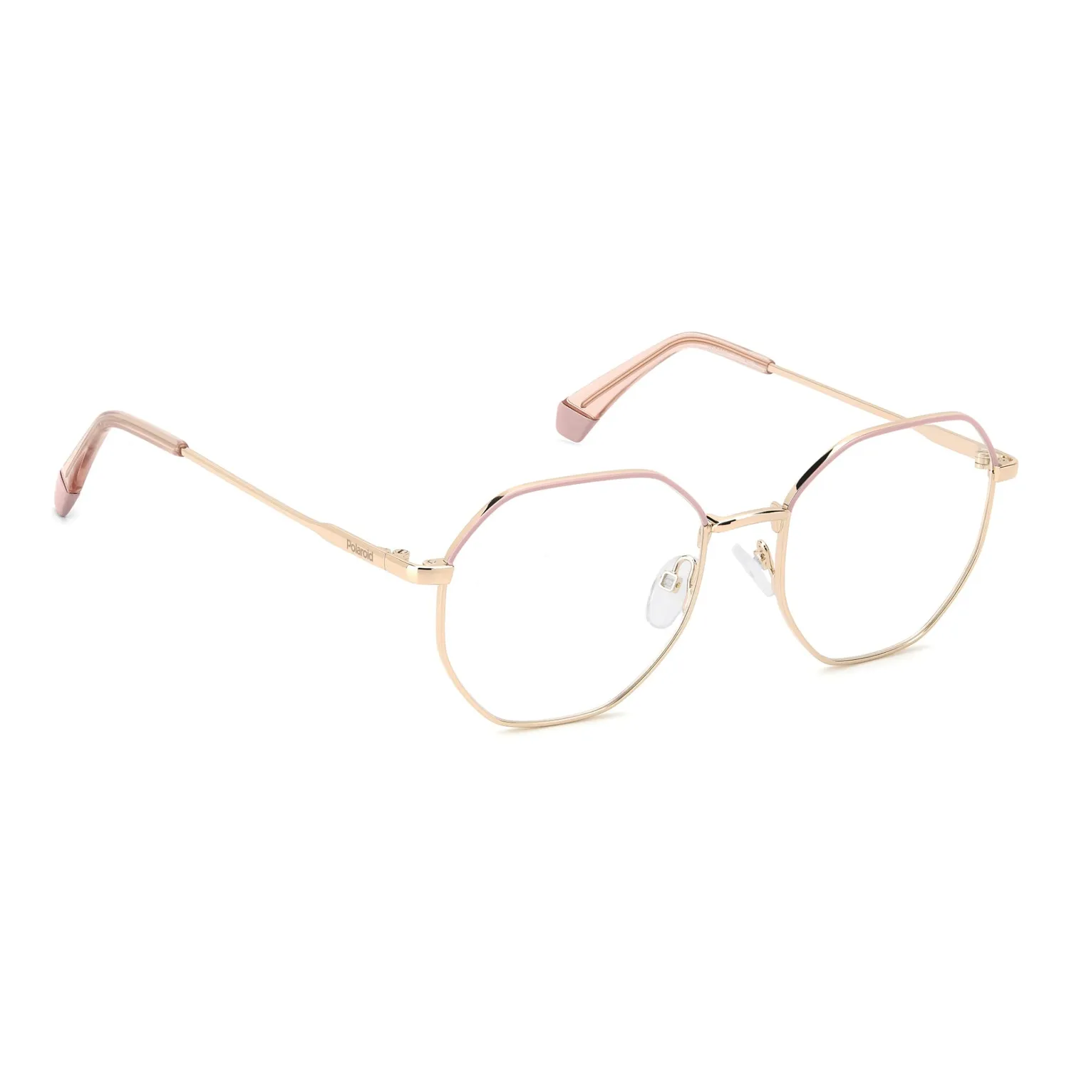 Polaroid PLD D555 Brille gold-rosa eckig recycelt