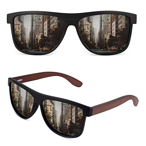 GQUEEN MOS07 Holz Sonnenbrille polarisiert UV400