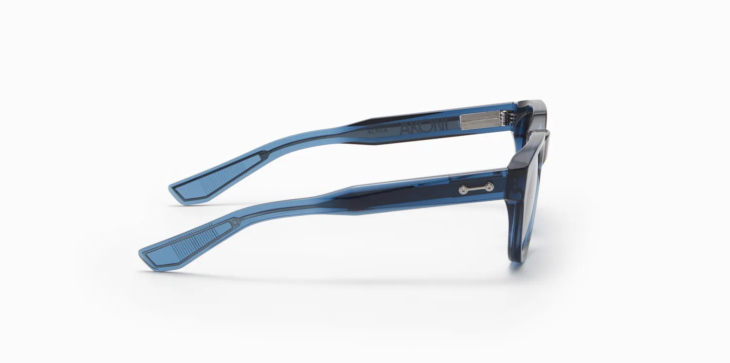 Akoni Alpha Sonnenbrille Crystal Blue Acetat