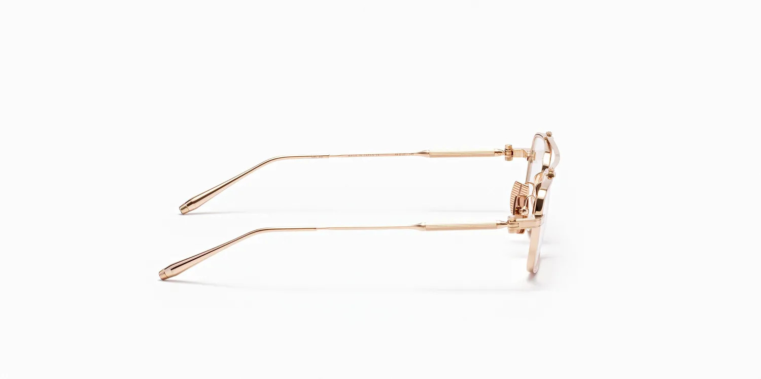 Akoni Delta Cassini Brille Brushed White Gold Titan