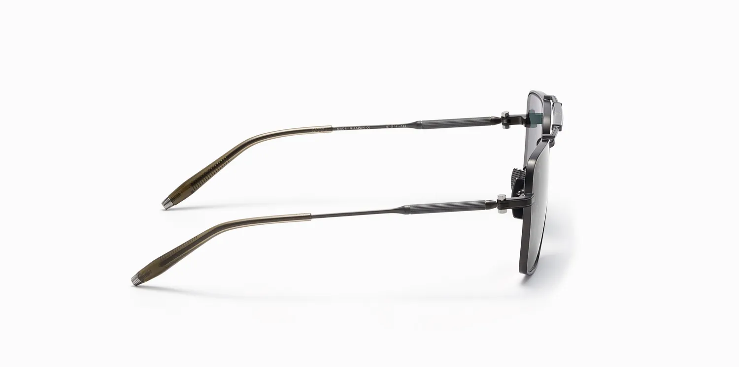 Akoni Etere Eos Sonnenbrille Brushed Black polarisiert Gr.57