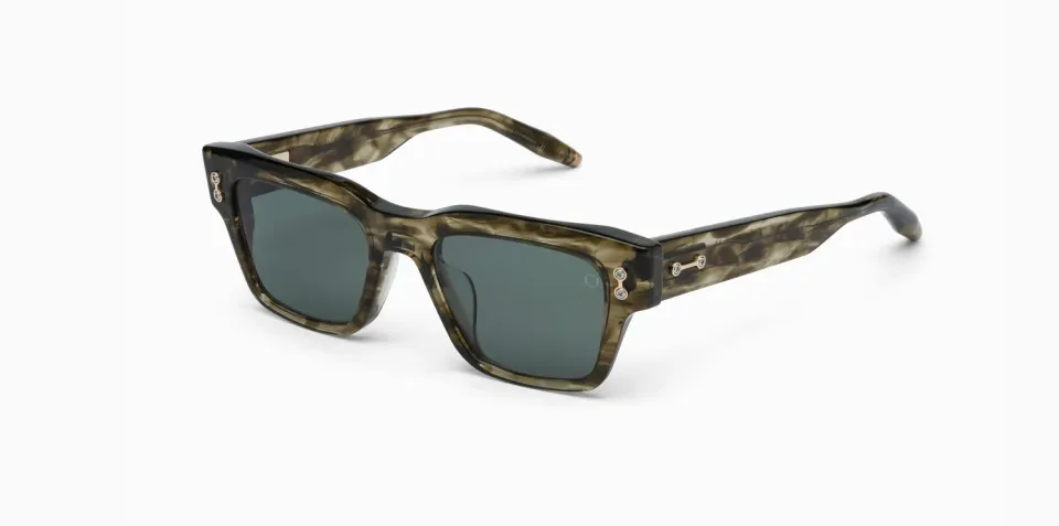 Akoni Etere Columba 50 Sonnenbrille Green Swirl