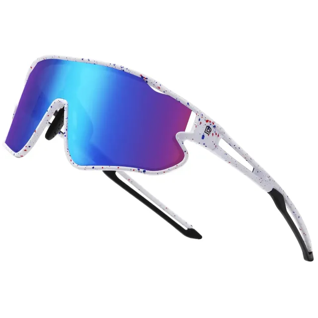 DUCO DK268 Kinder Sonnenbrille Weiß Rot Blau Revo Blau