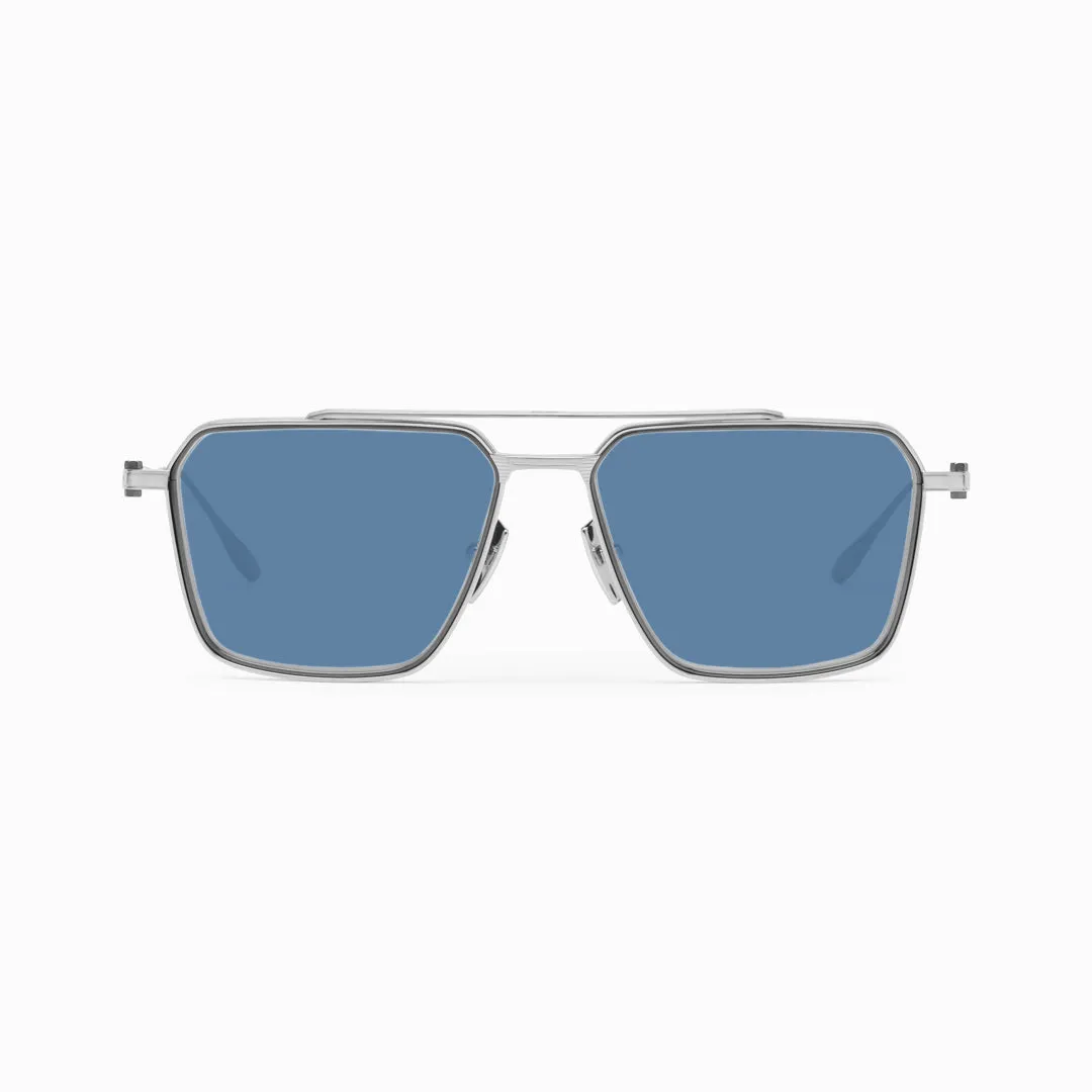 Akoni Optima Telesto Sonnenbrille Brushed Silver Gr. 56 Titan