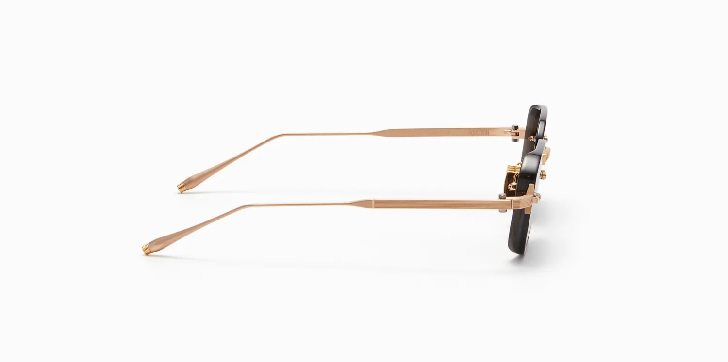 Akoni Delta Juno-Two Sonnenbrille Crystal Black eckig