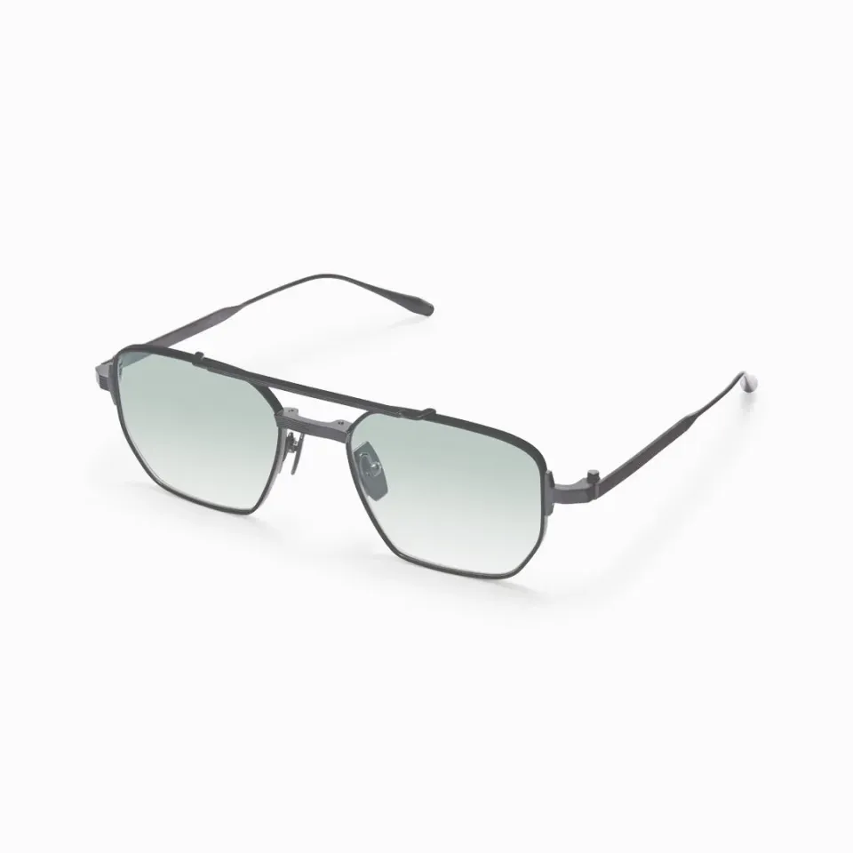 Akoni Delta Proteus Sonnenbrille Brushed Black Iron Titan