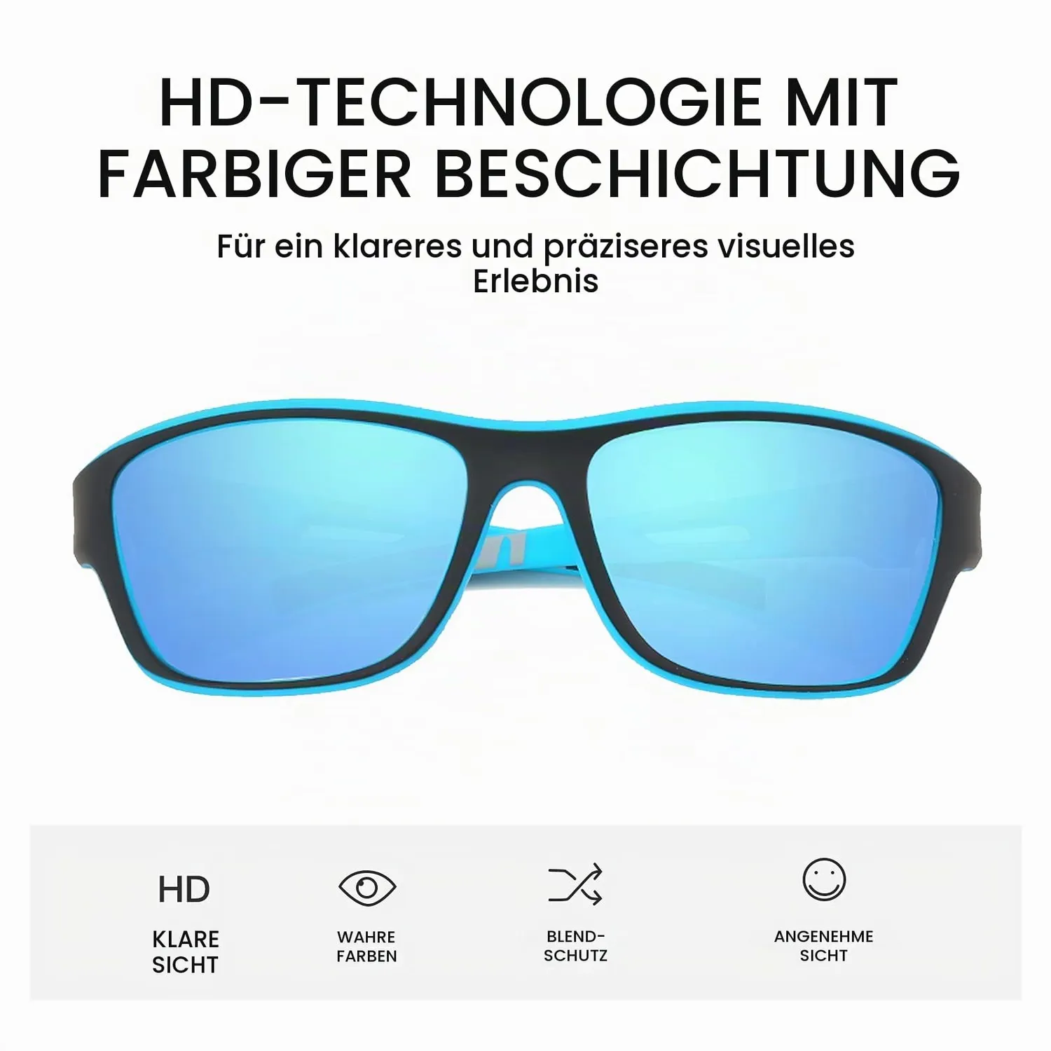 Hemens Sport Sonnenbrille blau polarisiert