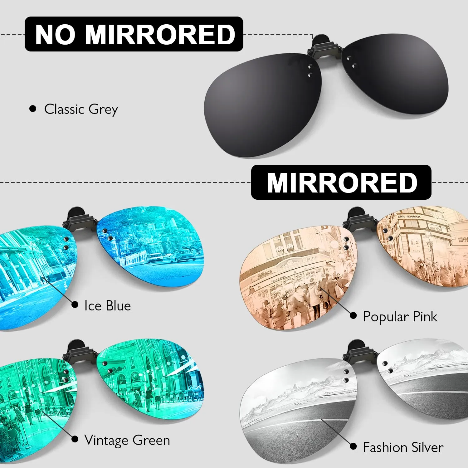 GQUEEN JP94 Clip-On Sonnenbrille polarisiert