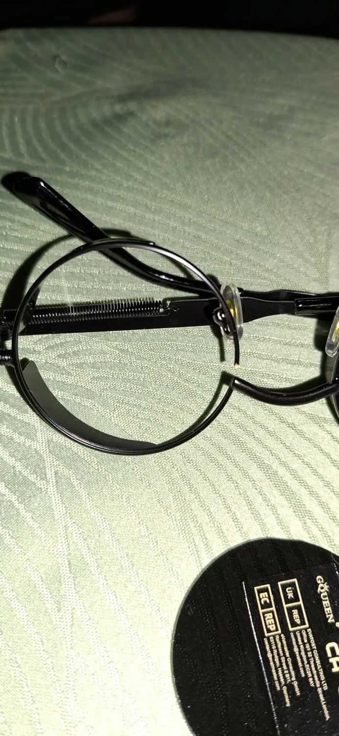 GQUEEN Runde Sonnenbrille Schwarz Grau polarisiert