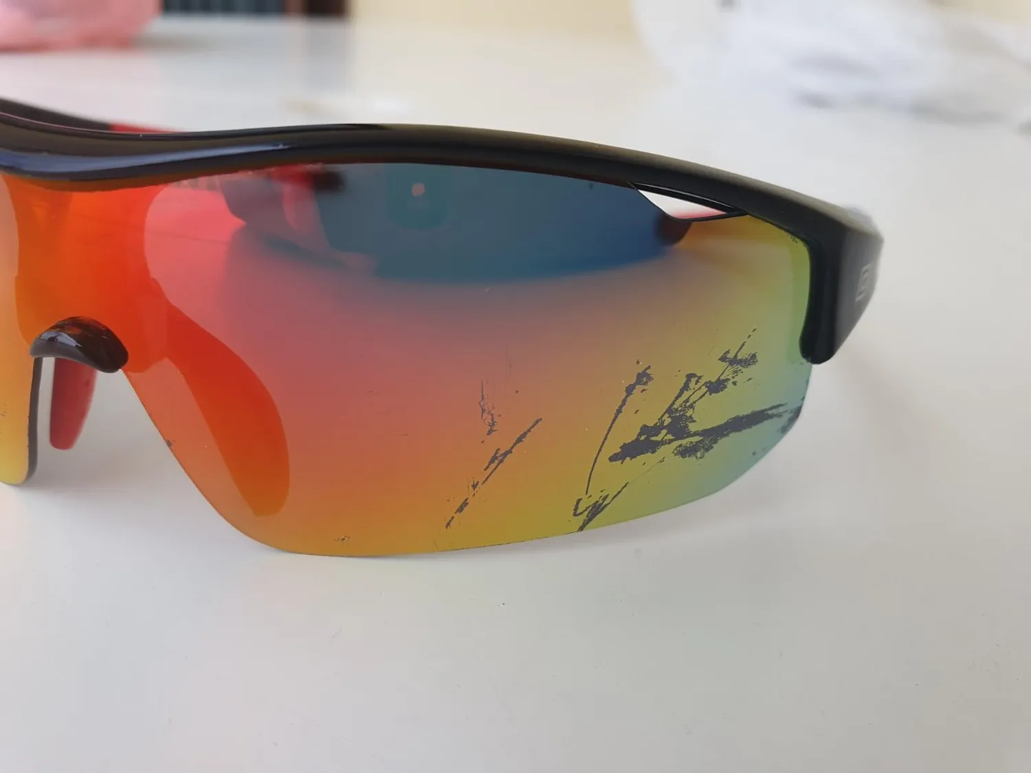 DUCO DK261 Kinder Sportbrille polarisiert schwarz-rot