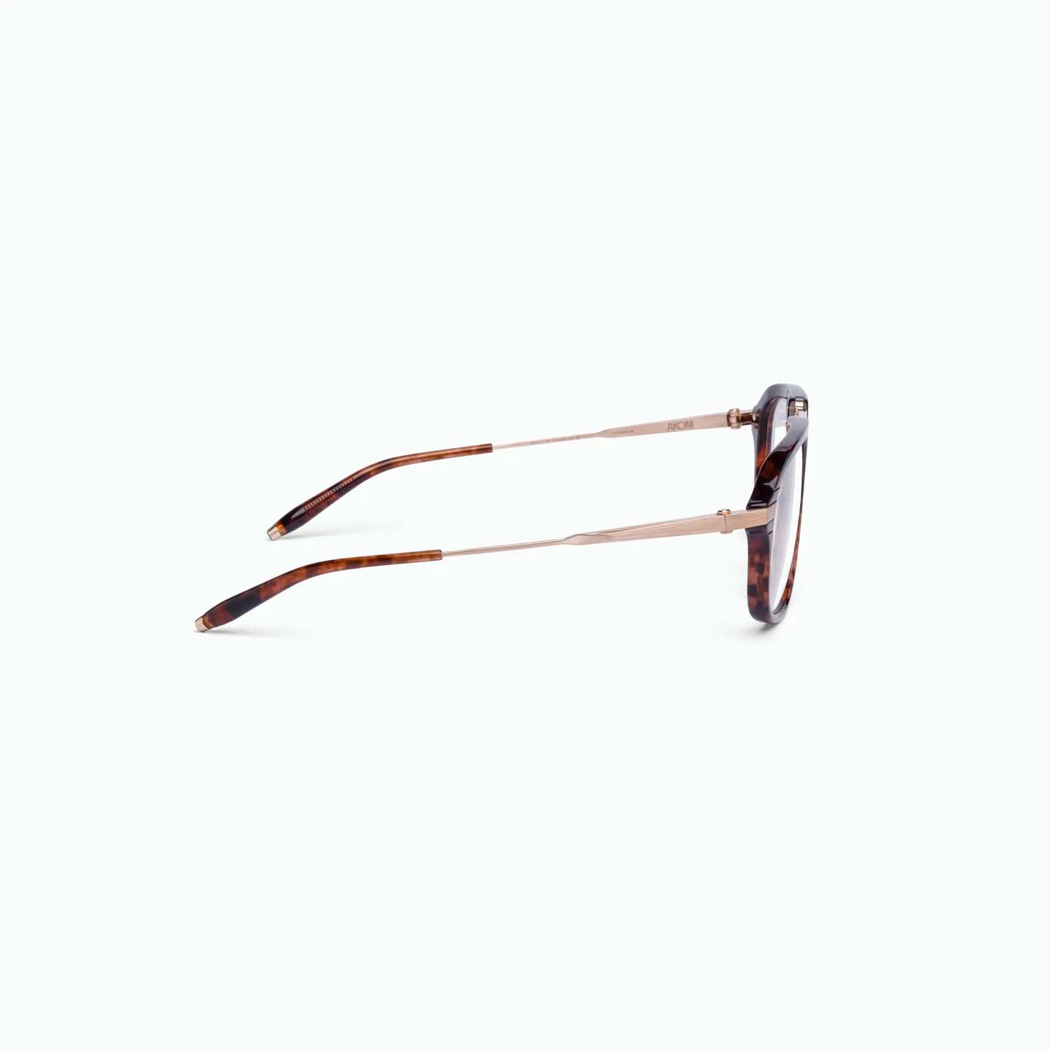 Akoni Horizon Iras Brille Schwarz Acetat-Titan