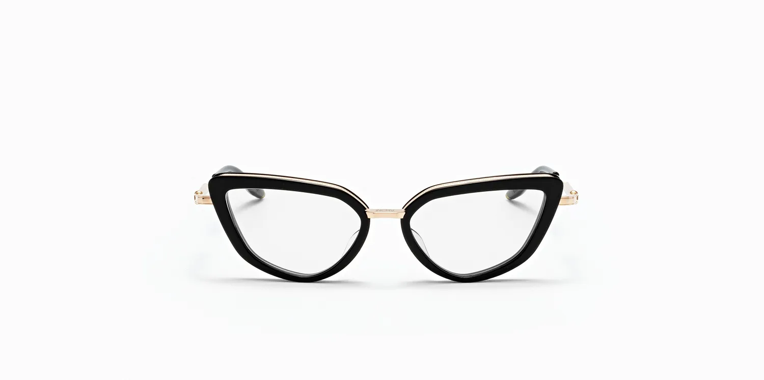 Akoni Etere Venus Brille Solid Black Cat-Eye