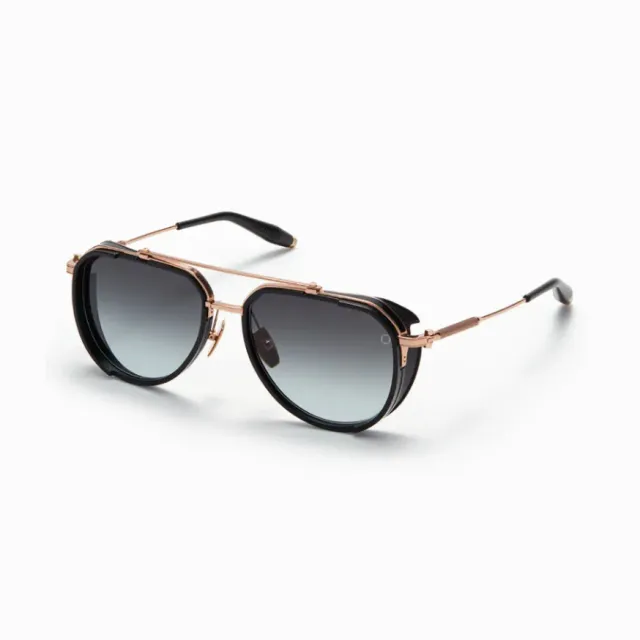 Akoni Delta Echo Sonnenbrille Matte Black Fliegerhaube
