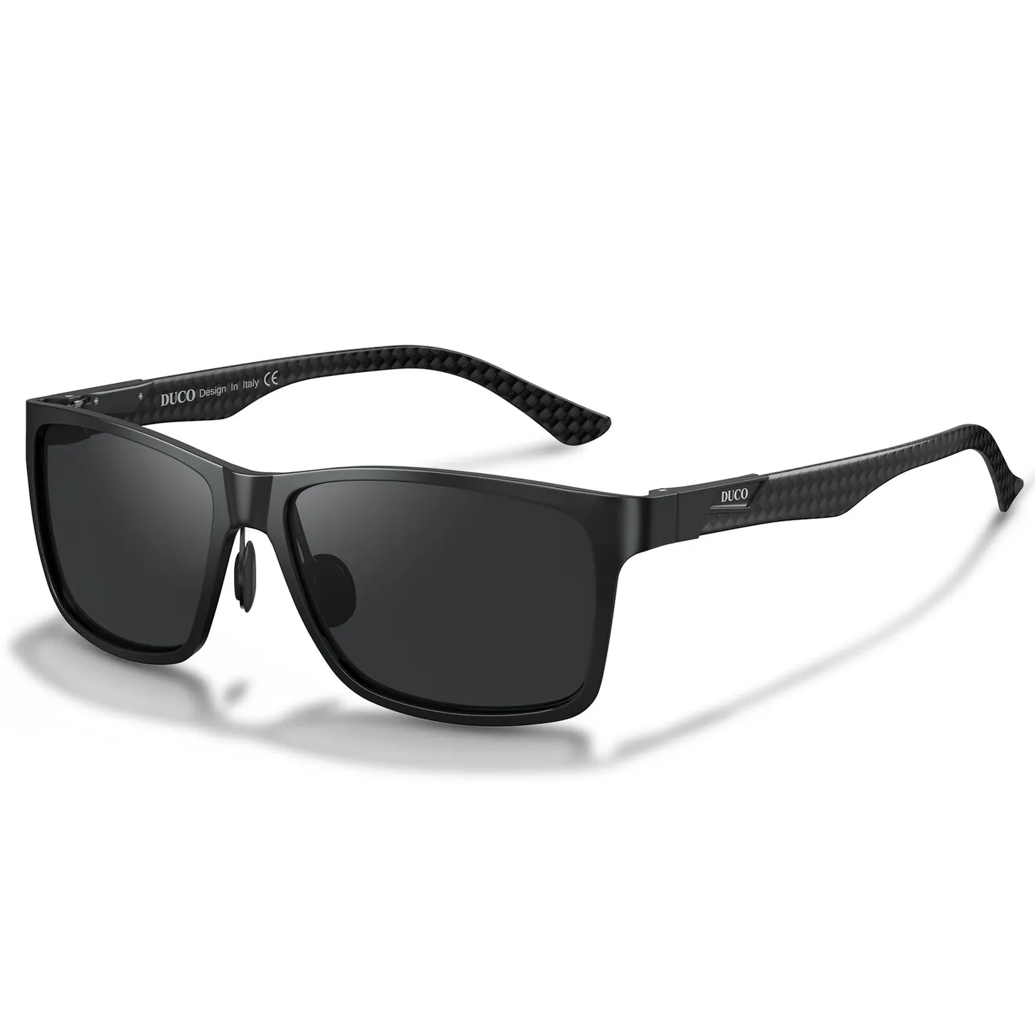 DUCO Herren Sonnenbrille polarisiert Rechteckig Grau