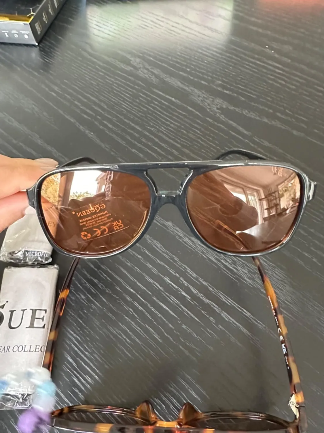 GQUEEN Retro Piloten Sonnenbrille polarisiert UV400