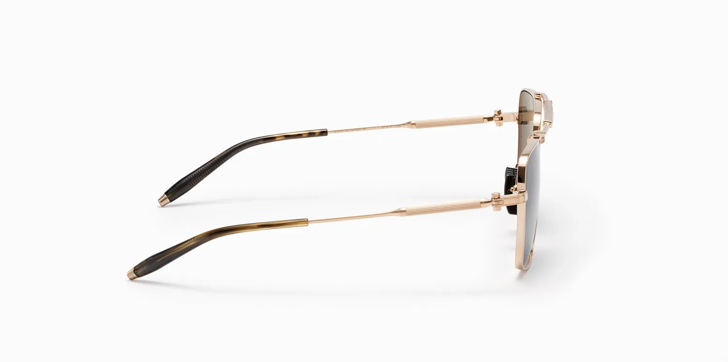 Akoni Etere Eos Sonnenbrille Brushed White Gold polarisiert