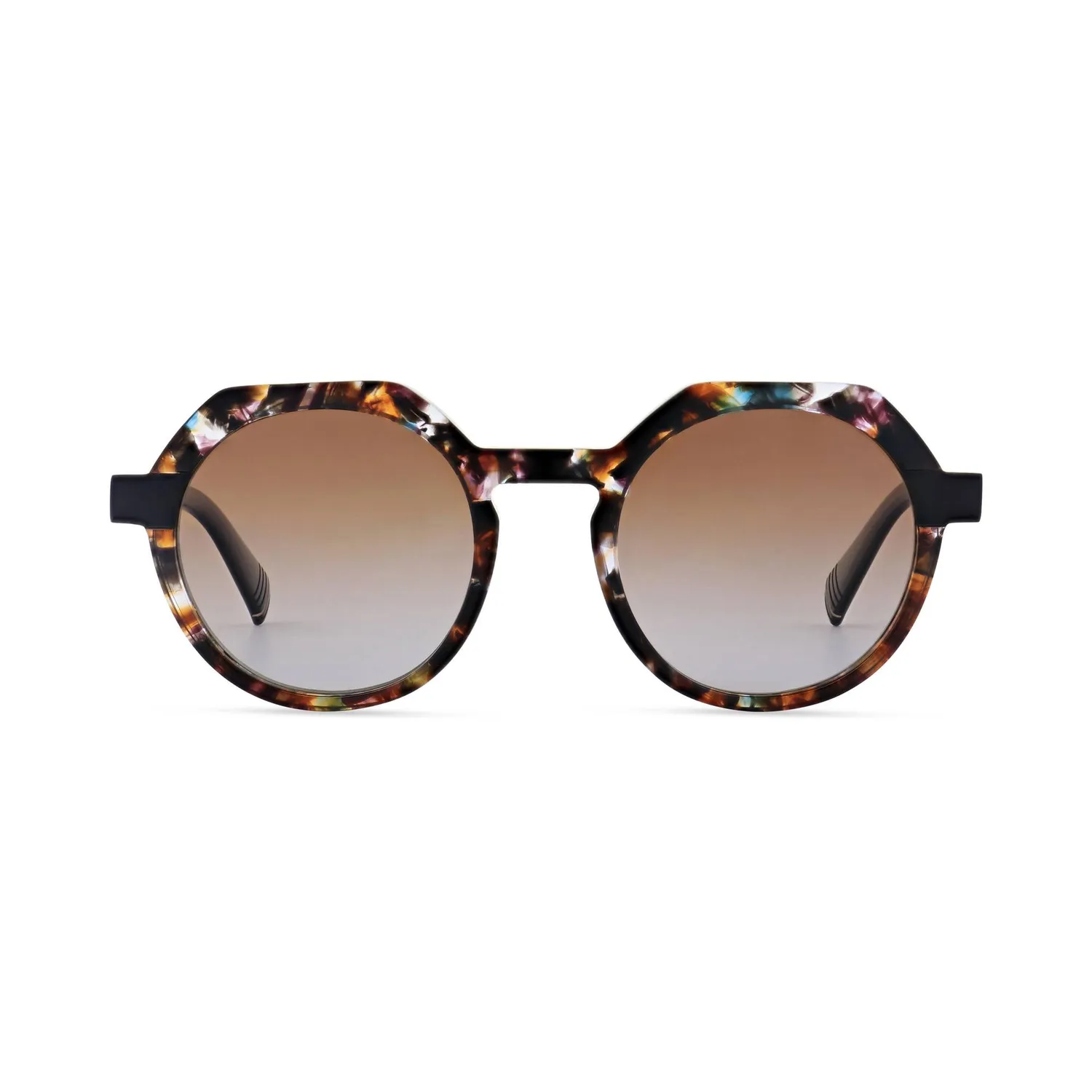 Morel Thasos 1 Sun Sonnenbrille Braun Rund 50-22 Acetat