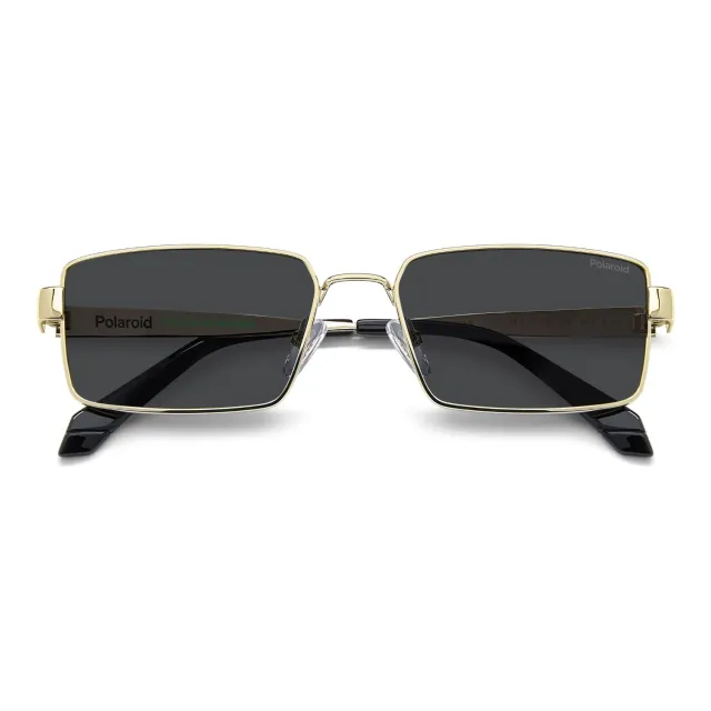 Polaroid PLD 6255/S/X Sonnenbrille Herren Gold Grey polarisiert eckig