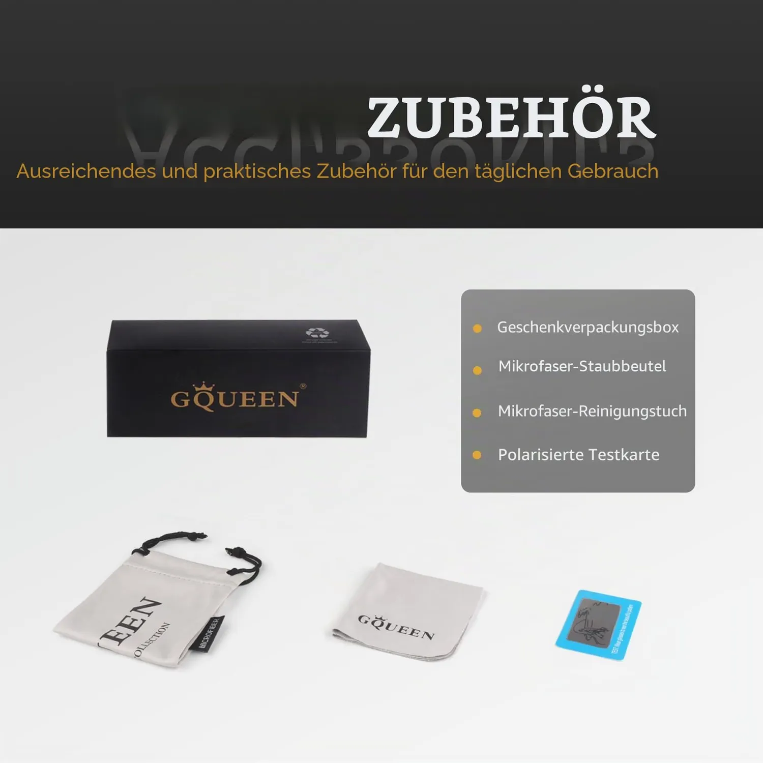 GQUEEN Pilotenbrille polarisiert Metall 58mm UV400