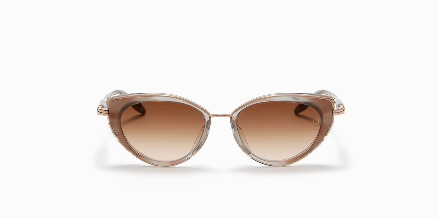 Akoni Etere Athena Sonnenbrille Nude Grey Swirl Cat-Eye