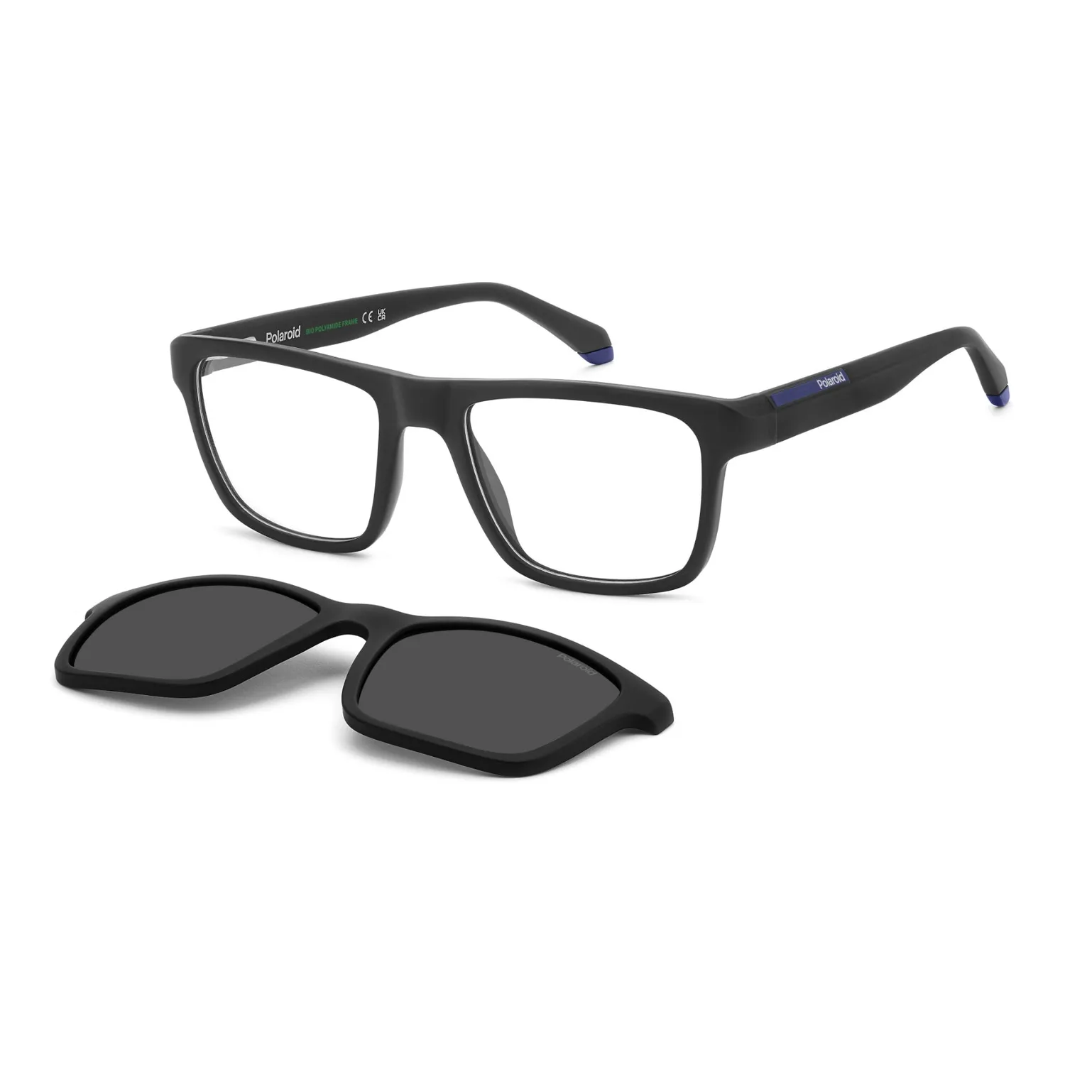 Polaroid PLD D641/C Brille Matt-Schwarz polarisiert