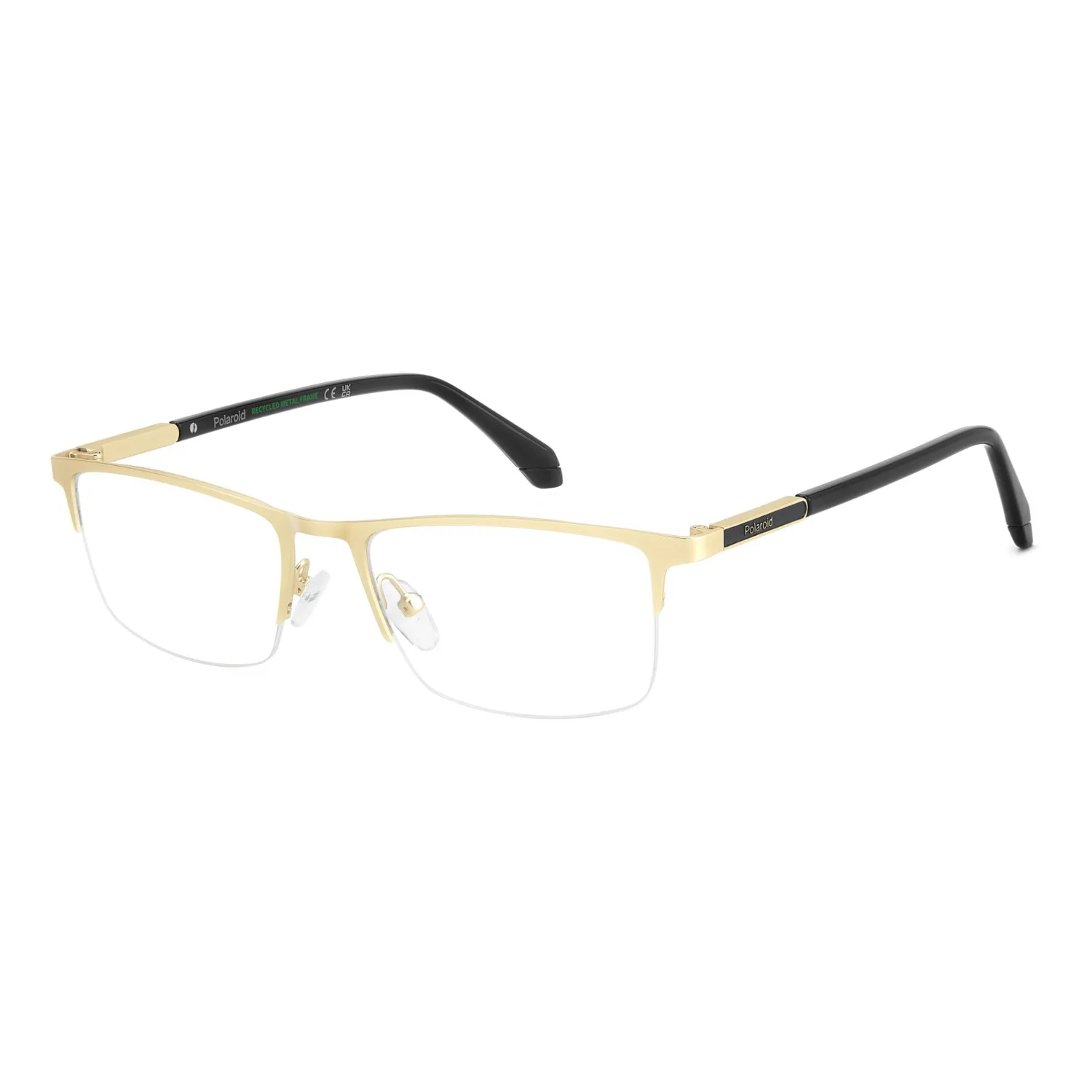 Polaroid PLD D599 Brille Mattgold Halbrand Herren