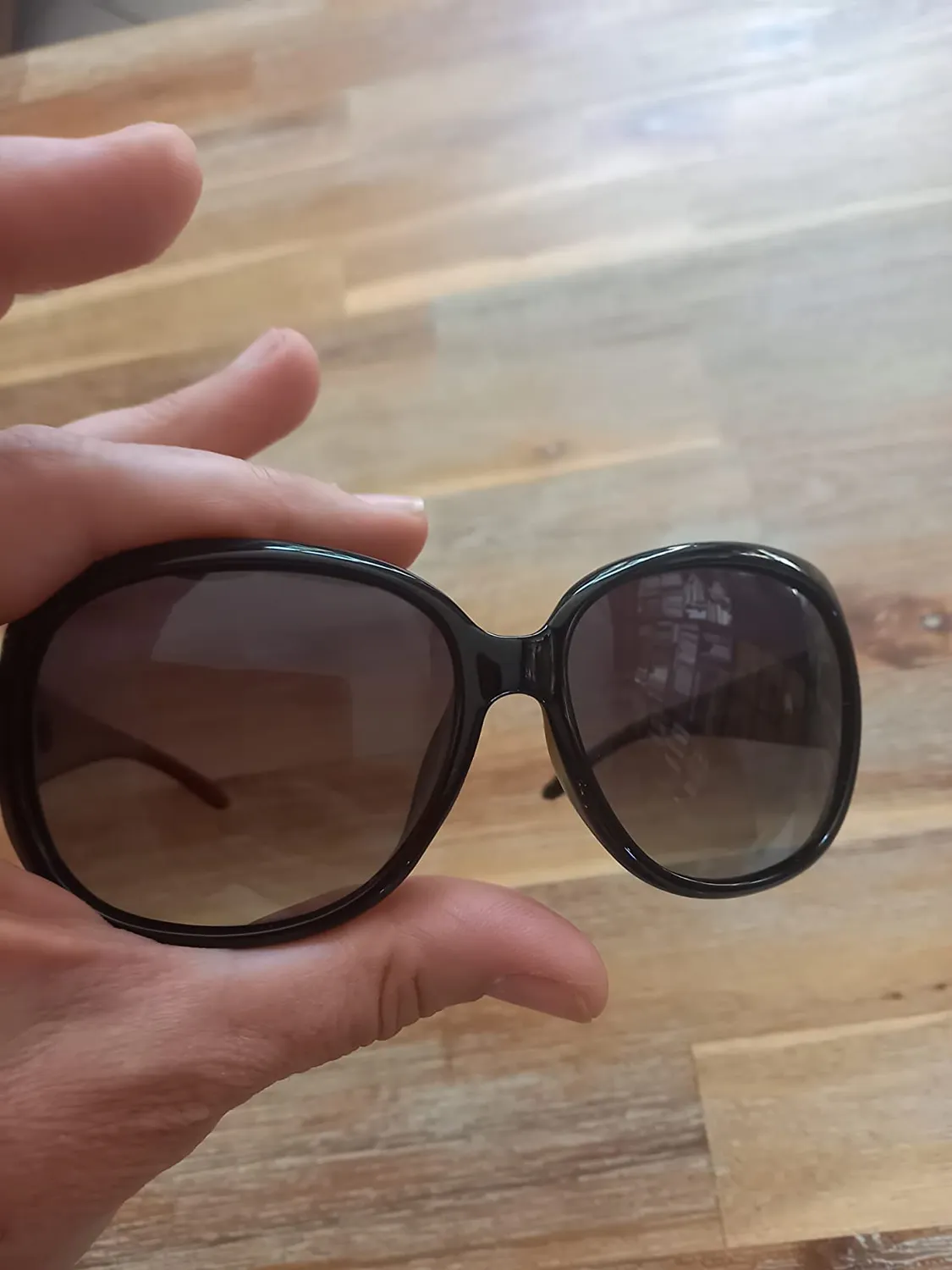 GQUEEN Damen Sonnenbrille Schwarz-Grau polarisiert