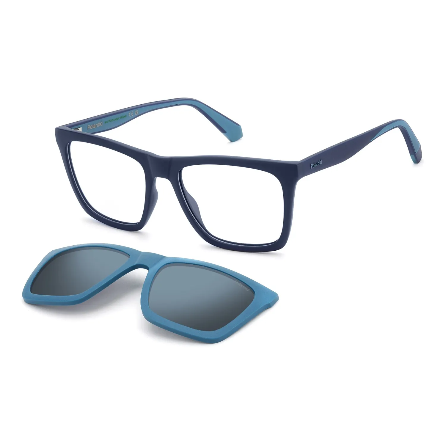 Polaroid PLD D591/C Brille Matte-Schwarz mit Clip-on