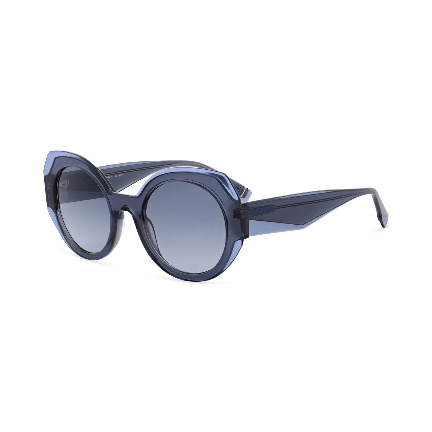 Morel Lanzarote 2 Sun Sonnenbrille Grau Rund 49-21 Acetat