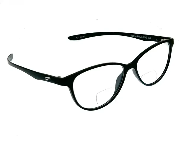 Flying Eyes Noctua Non-RX Bifokalbrille matt schwarz +1,5