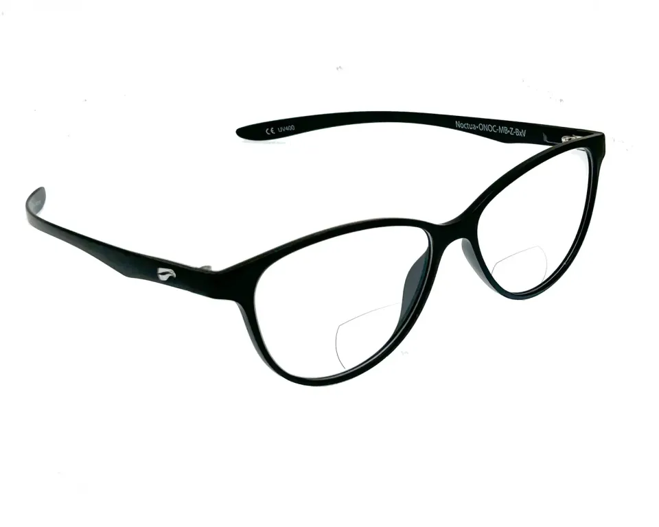 Flying Eyes Noctua Non-RX Bifokalbrille matt schwarz +1,5